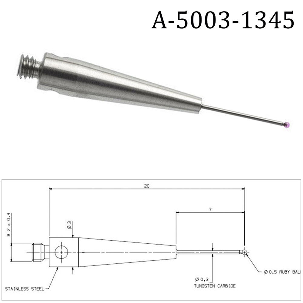 Измерительный контактный щуп А-5003-1345 М2 L20mm ø0.5мм