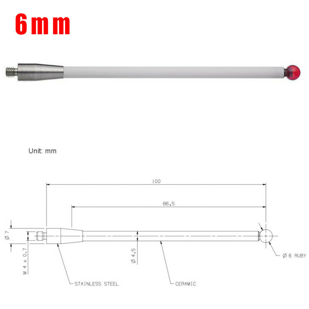 Измерительный контактный щуп A-5000-3712 M4 L100mm ø6мм