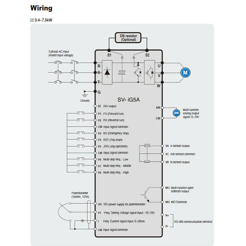 Инвертор LS SV004IG5A-2 0.4KW