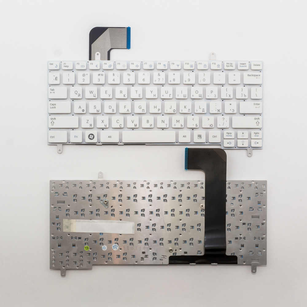 Клавиатура для ноутбука Samsung N210, N220 белая без рамки