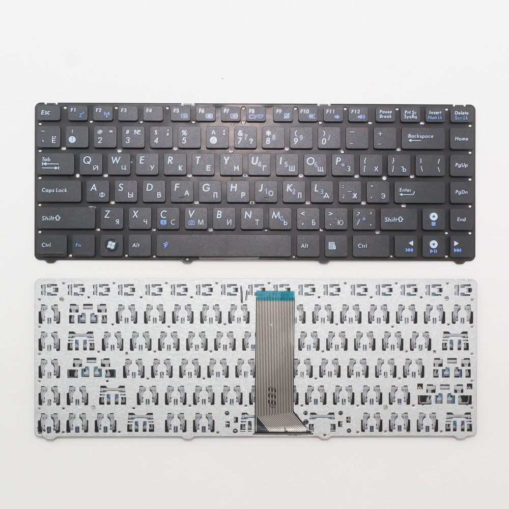 Клавиатура для ноутбука Asus U20, UL20, 1215B черная без рамки