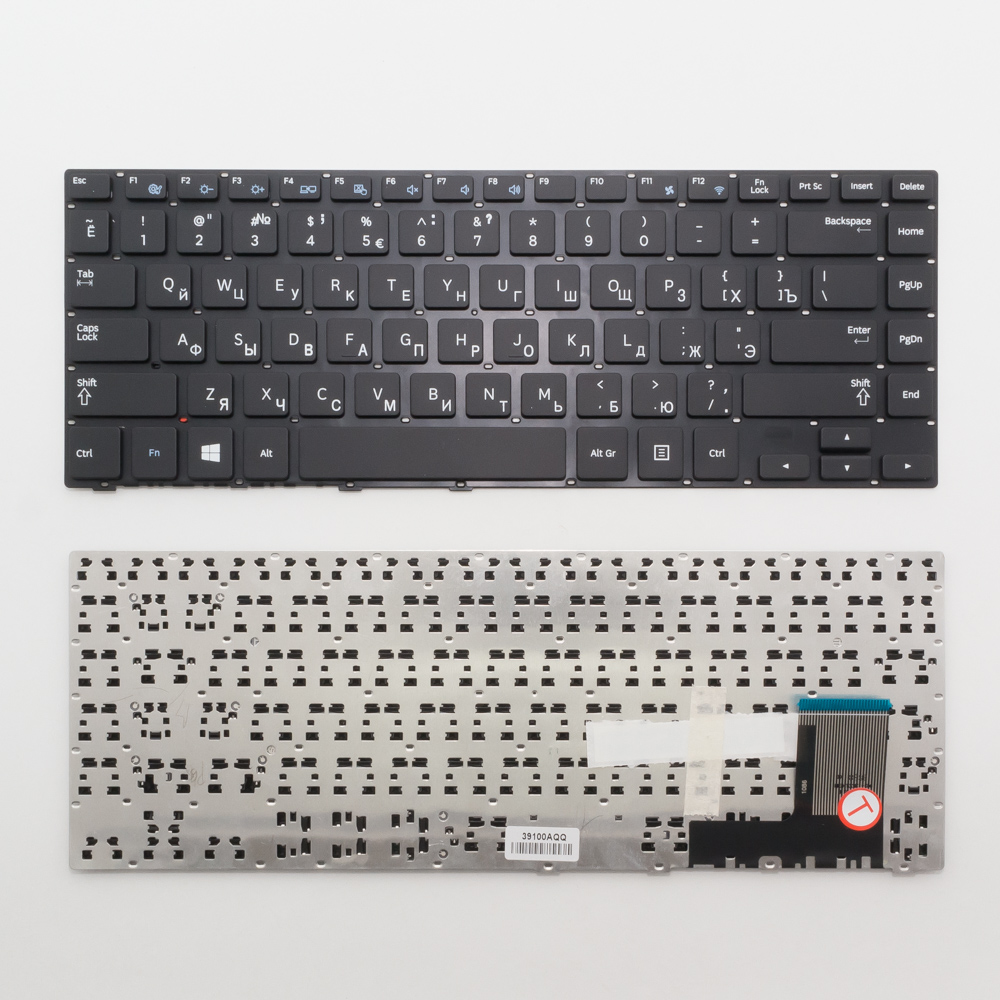 Клавиатура для ноутбука Samsung NP370R4E, NP450R4E черная без рамки