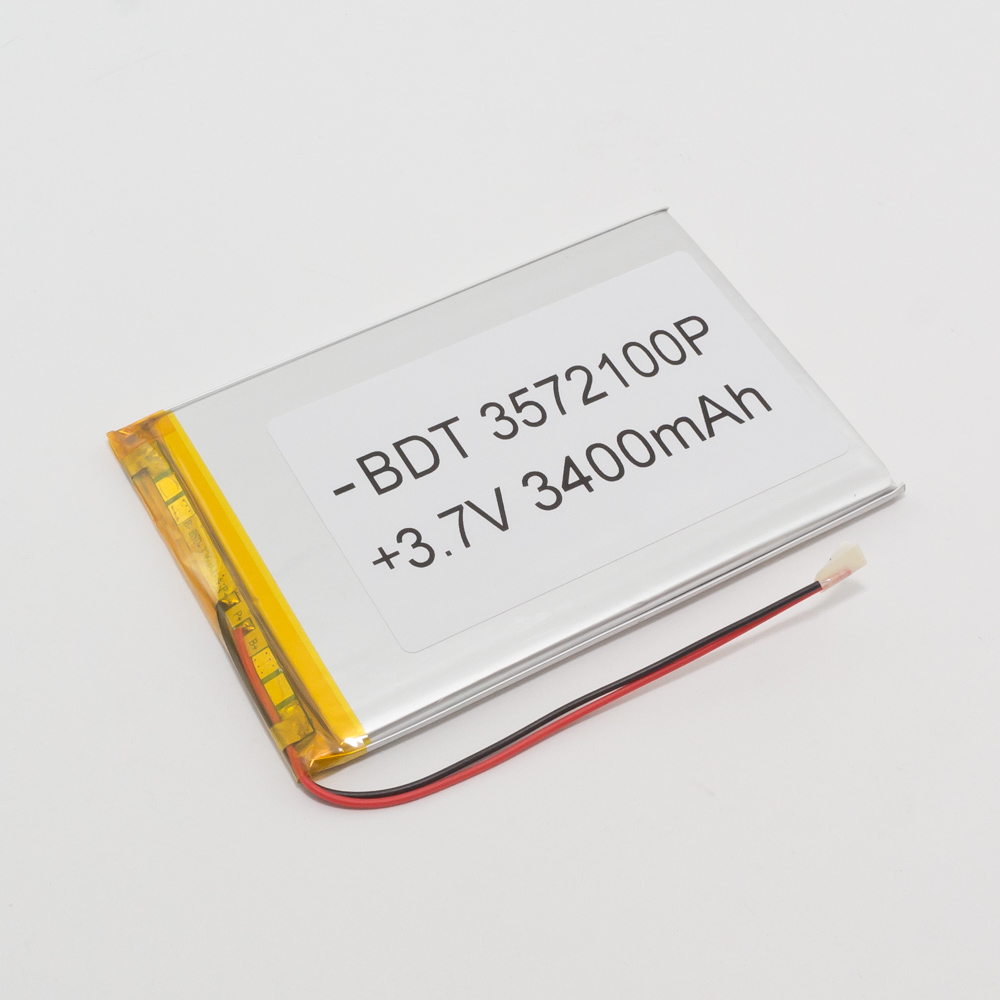 Аккумулятор 3.7v 3400mAh 105x70x3.5 мм (2 pin)