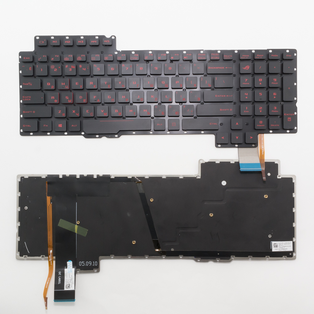 Клавиатура для ноутбука Asus G752, G752VM, G752VS черная с подсветкой