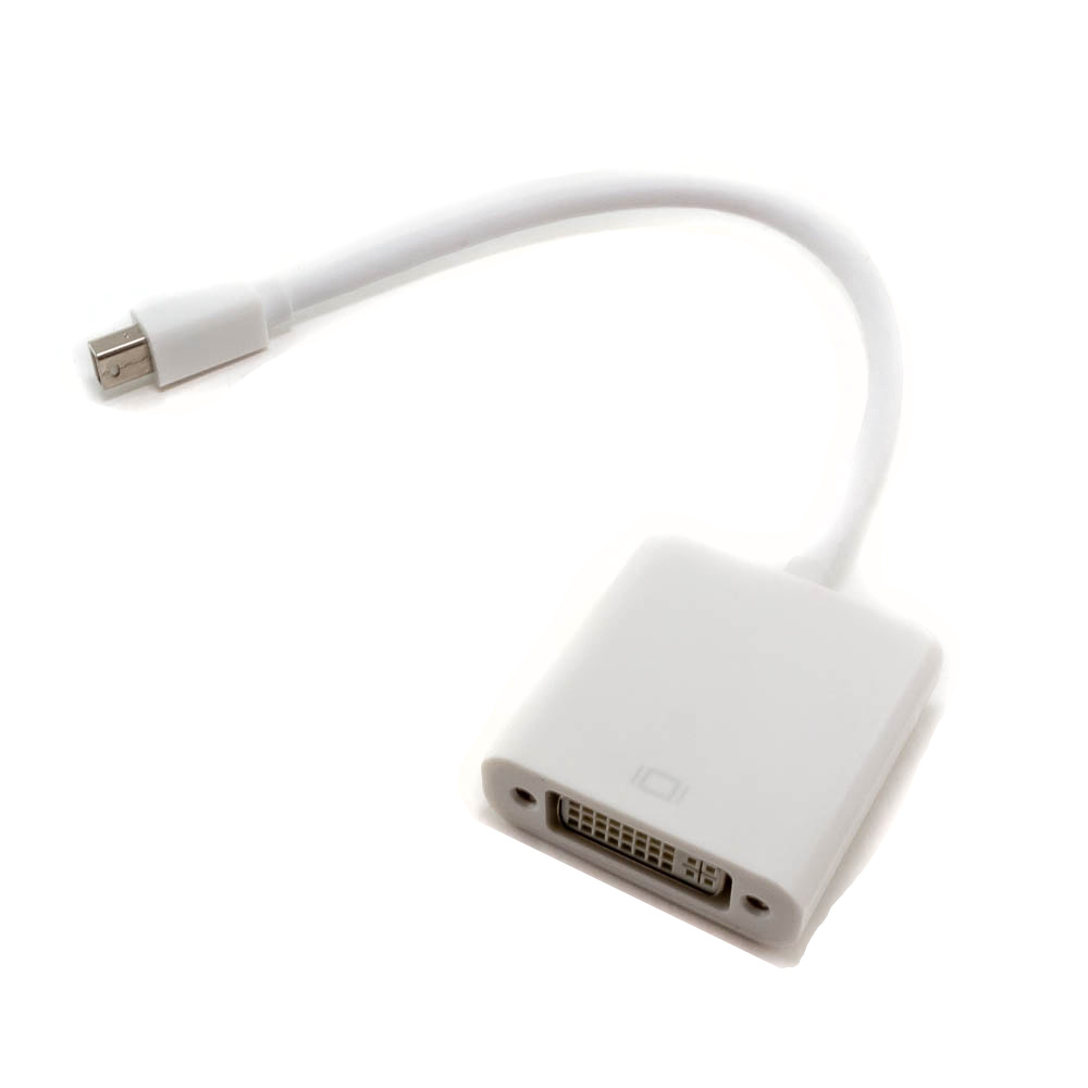 Переходник Mini DisplayPort - DVI белый (кабель)
