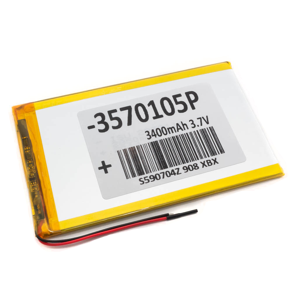 Аккумулятор 3.7v 3400mAh 115x70x3.5 мм (2 pin)