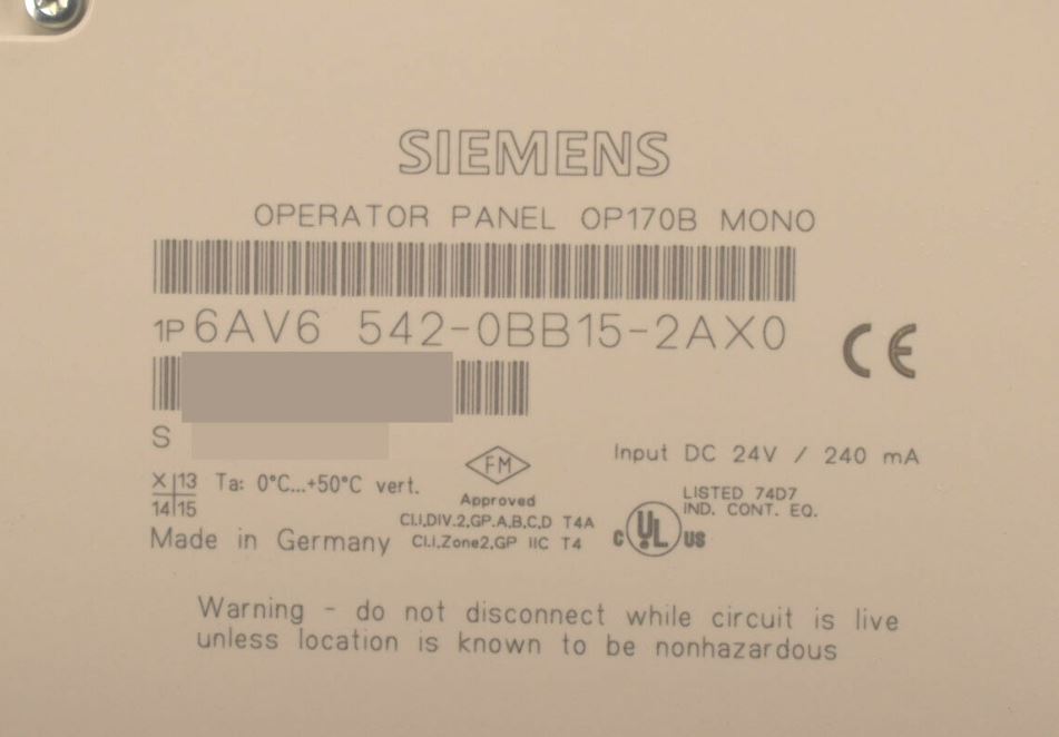 Siemens 6AV6542-0BB15-2AX0