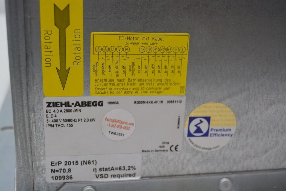 Вентилятор Ziehl-Abegg THCL155